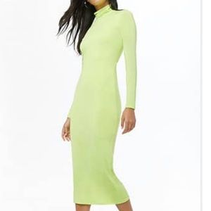FOREVER 21 Turtleneck cutout midi dress